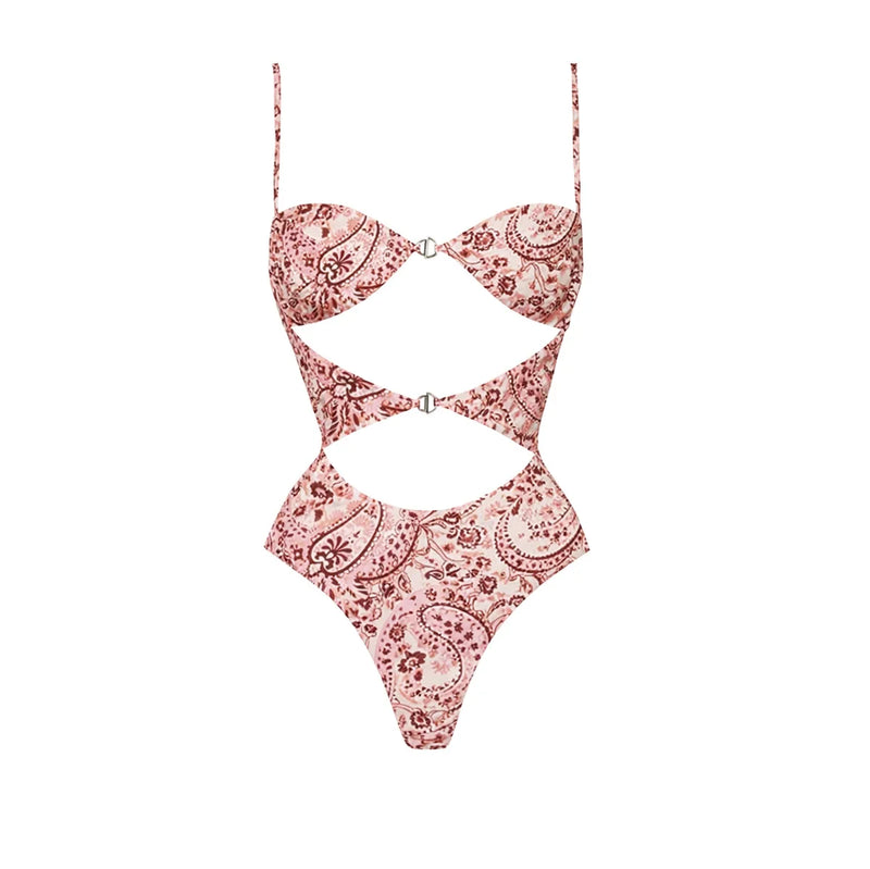 3Pcs Bandeau Biquini Women Sexy Bikini Women Swimsuit Printed Swimwear.