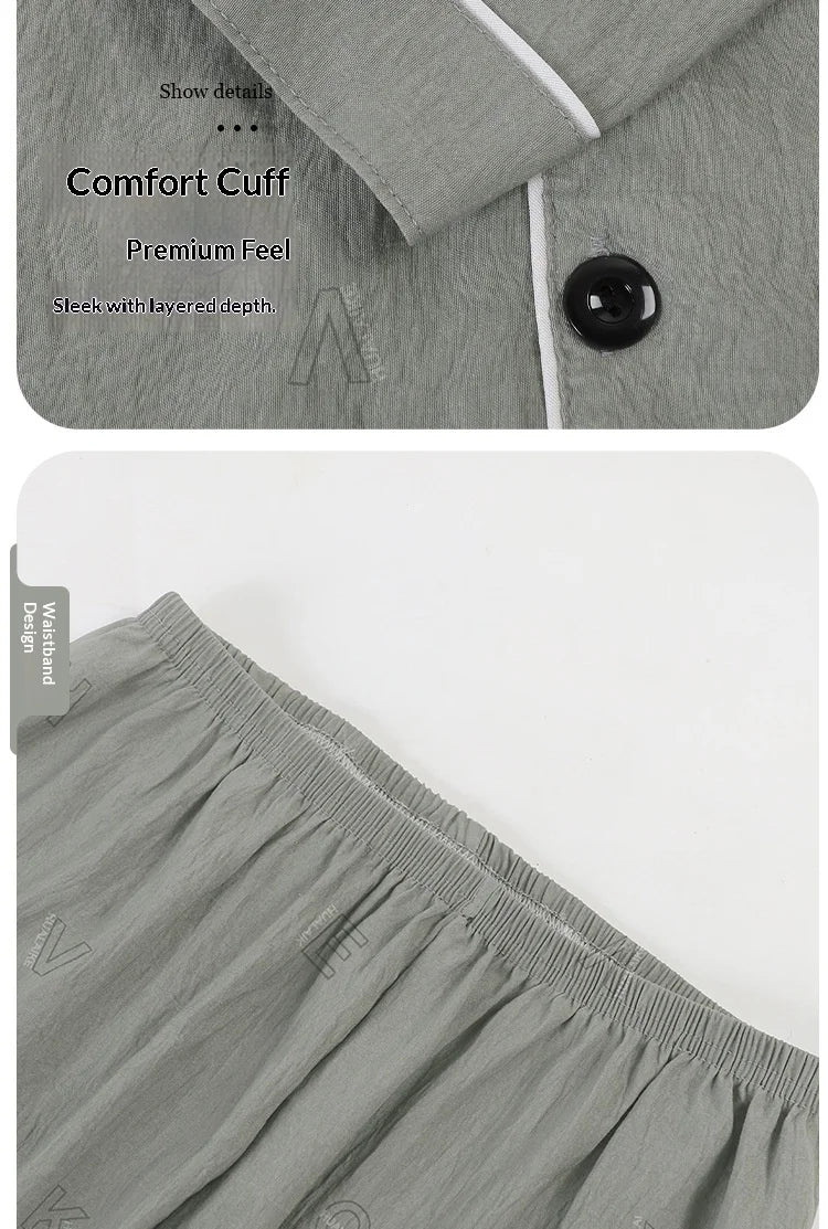 New Spring and Autumn Cloud Cotton Men's Pajamas.