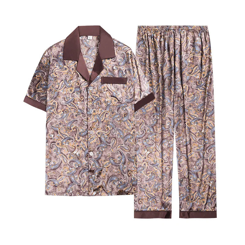 Spring Summer Men Pajamas Sey Plus Size Sleepwear Trouser.