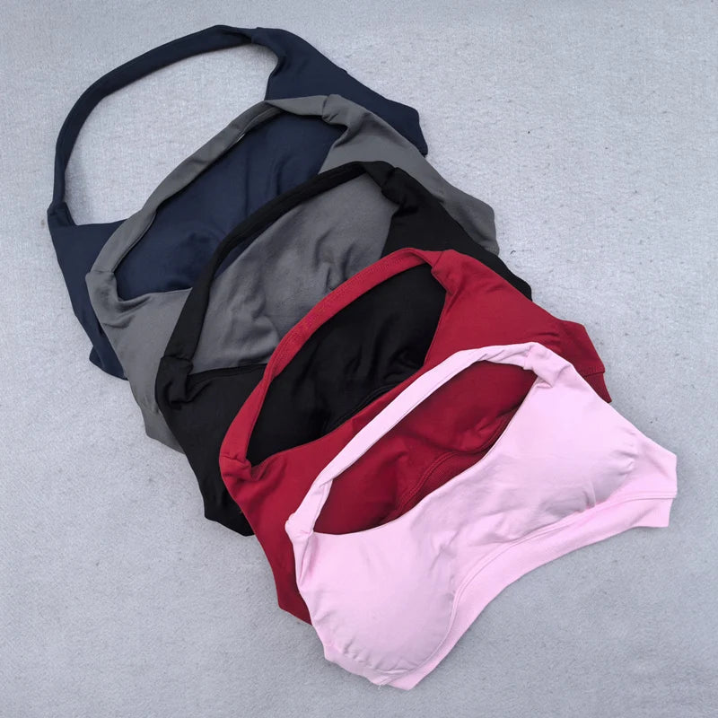 Shorts Set 2 Pieces Seamless Yoga Set Workout Tracksuit Women Halter Sport.
