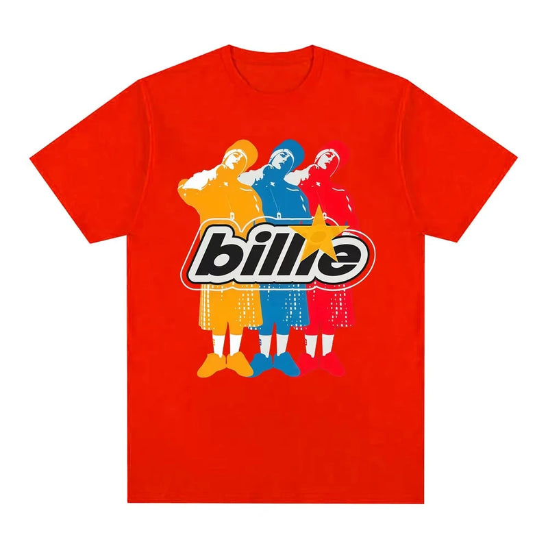 Singer Billie Eilish Same Style 100_cotton Men's Shirt Summer Oversized Women's.