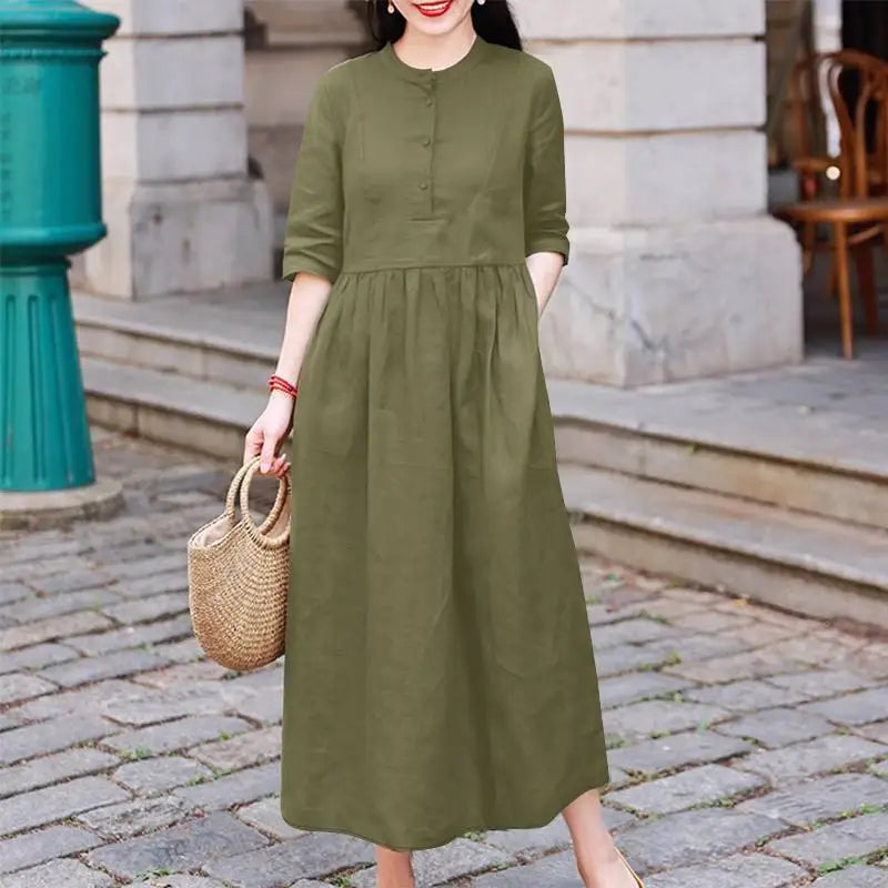 Women’s Elegant Commute Midi Dress.