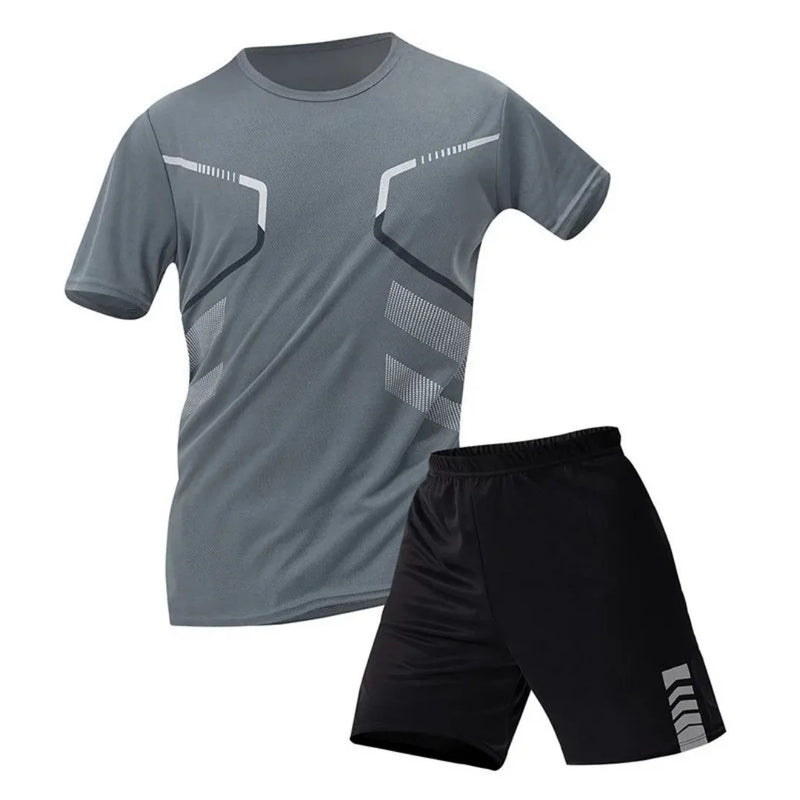 2-piece men's quick-drying sports set leisure fitness running breathable.