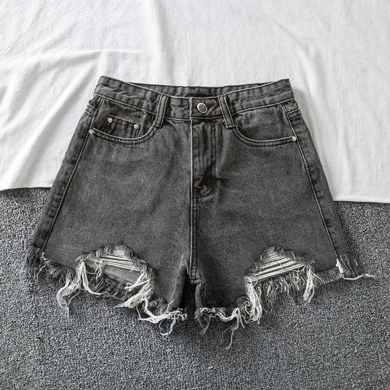 Denim Shorts Women High Waist Slender Korean Fashion Summer.