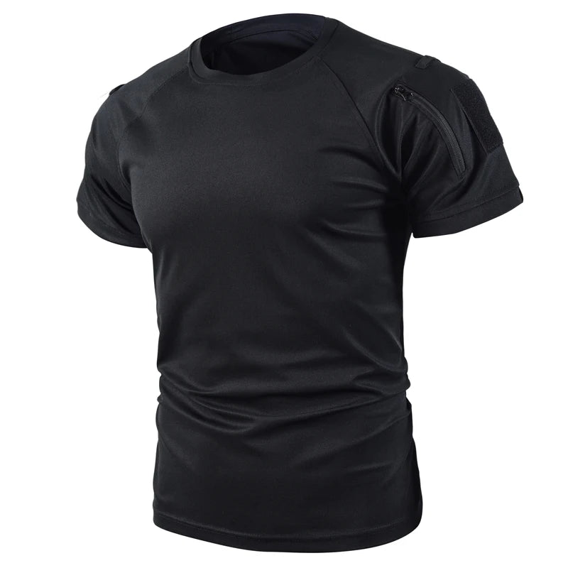 Men's Summer T-shirt Male Camping Hiking Trekking Fishing Training Running.
