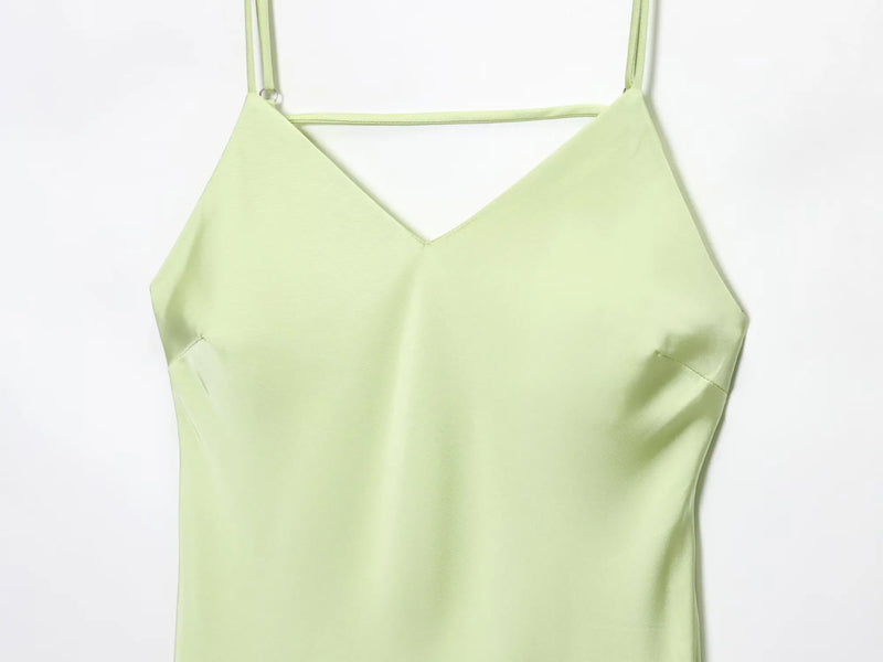 Sexy Chic Satin Women Party Dress V Neck Backless Long Eevning Club Dress.
