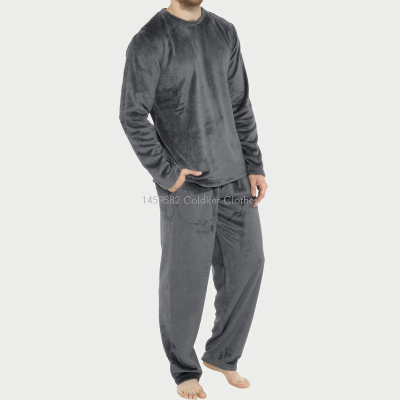 Winter Men's Suit Couples Coral Fleece Pajamas.