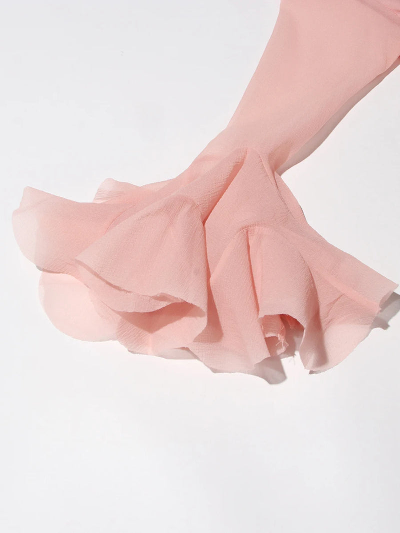 Women's Dress Irregular Pleated Patchwork Fashion.