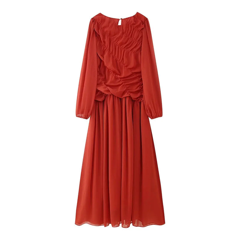 Women’s Elegant Casual Fold Cute Dress Spring Summer Elegant Dresses.