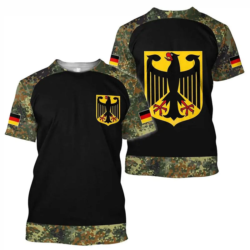 Men's T-Shirts Trend Digital Printing Casual Round Neck Short Sleeved.