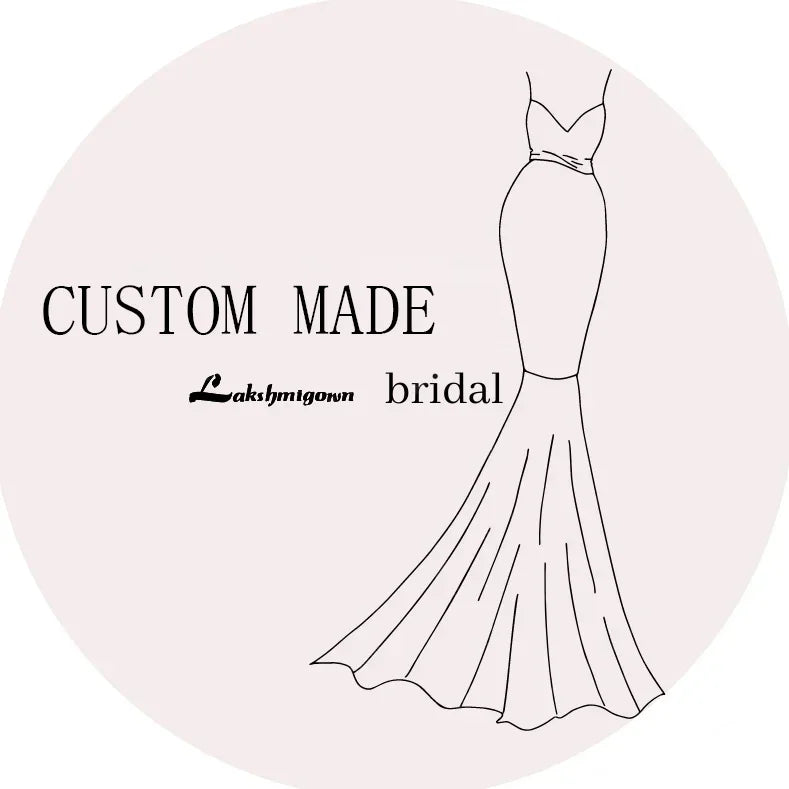Lakshmigown Sexy Deep V-neck Wedding Dress For Women.
