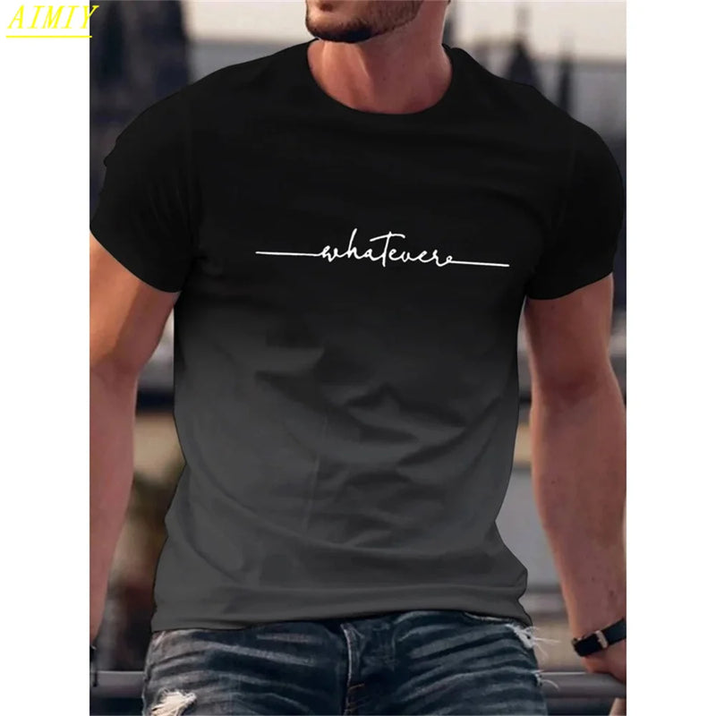 Man T-Shirt Casual Oversized Sports Loose Plus Milano Print Clothing Comfortable.