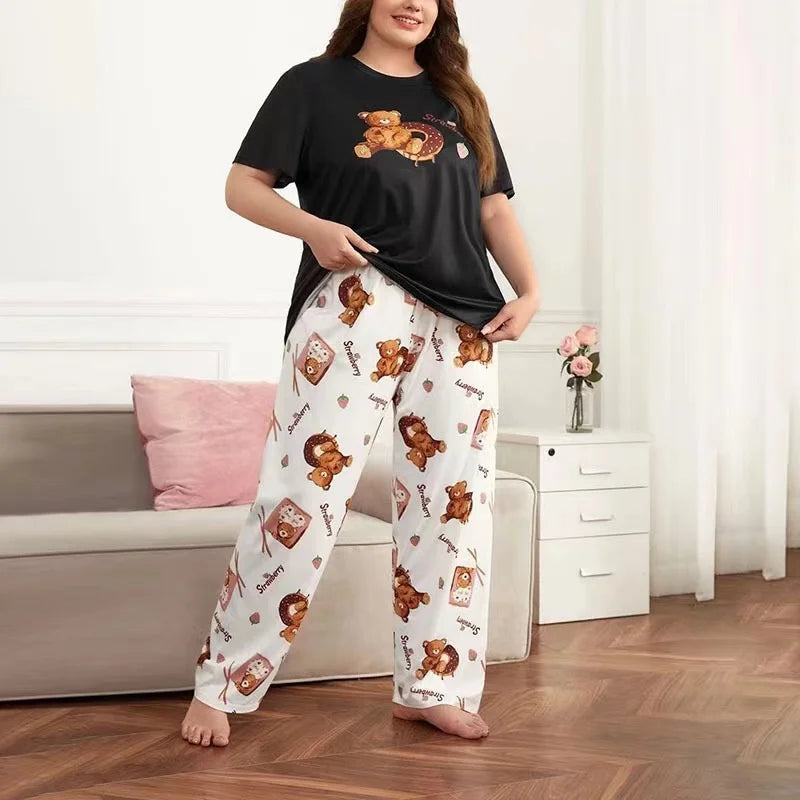 Women's 2 Piece Pajama Set Sleepwear Loungewear Pj Sets.