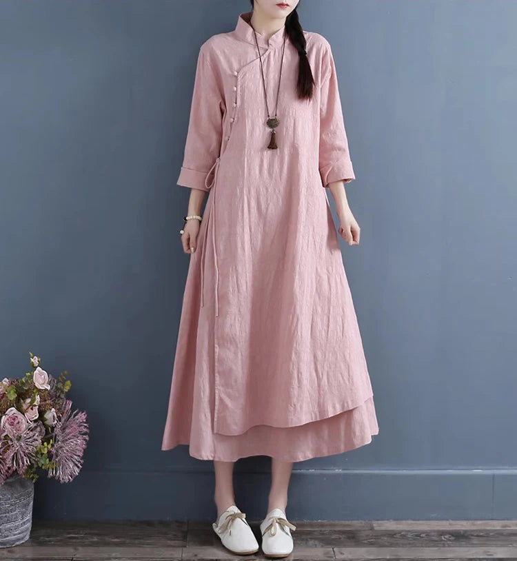 Spring Autumn New Womens Dresses Vestidos Robe Elbise Loose.