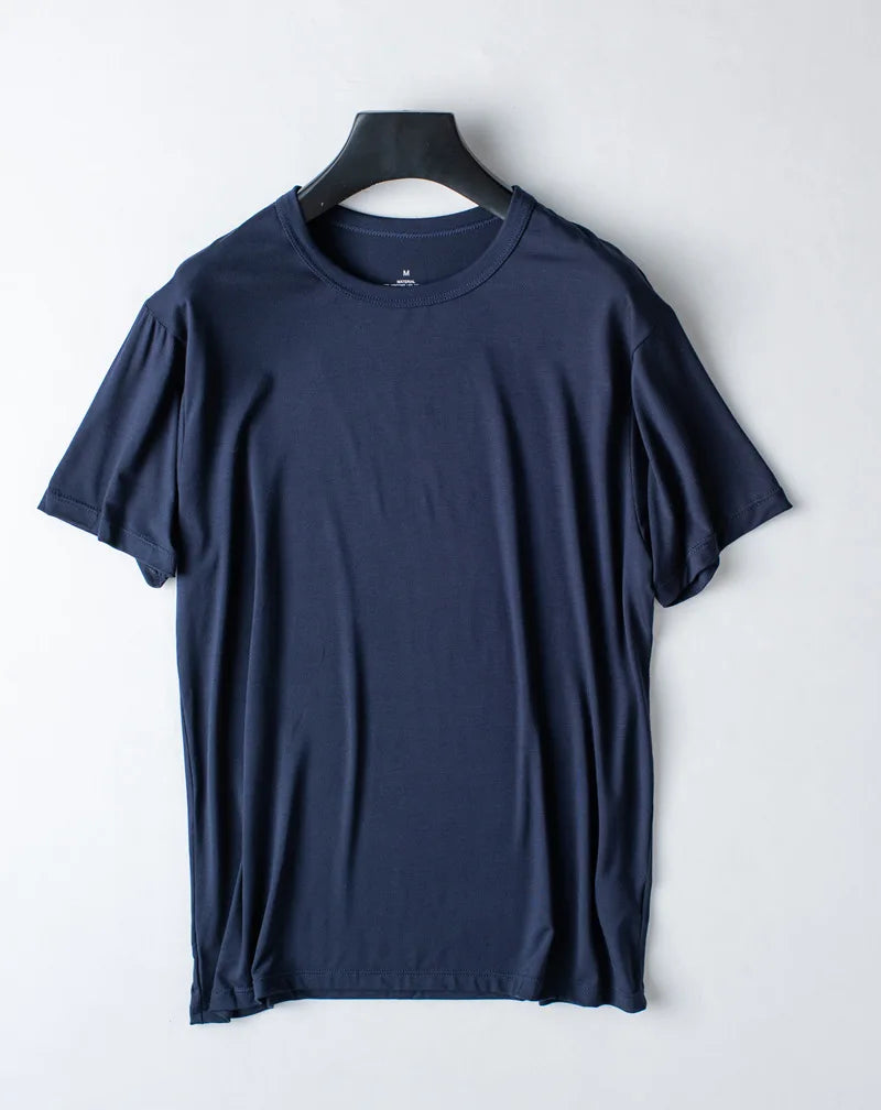Modal Cotton Pajamas Suit Summer Men's Thin Loose Short-sleeved Shorts.