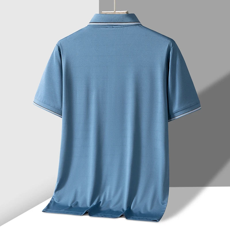 Polo Mens Tshirt for Dady Short Sleeve Turn Down Collar Business.