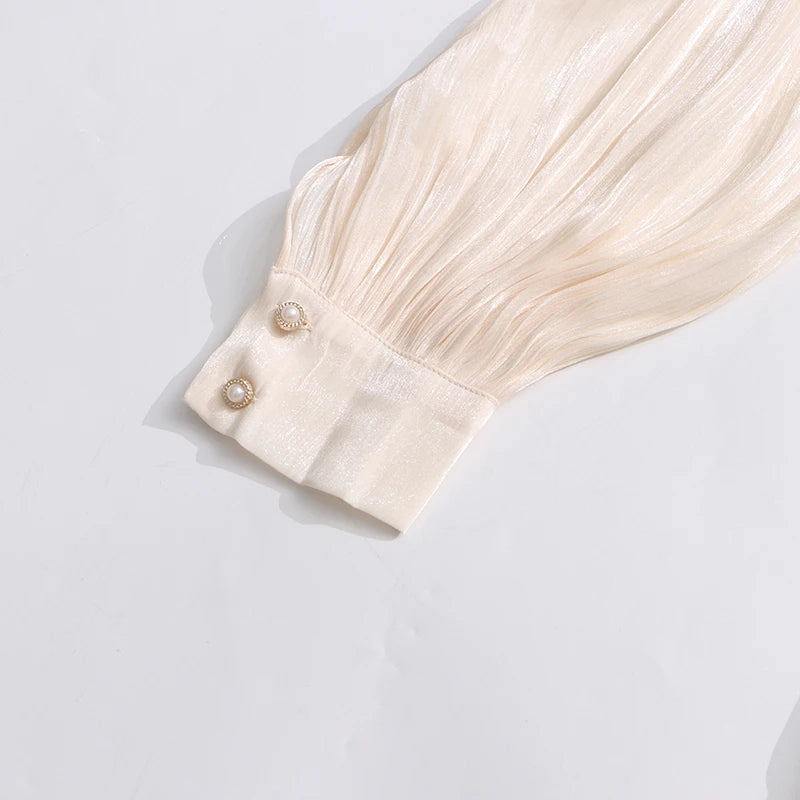 Solid Loose Spliced Folds Elegant Dresses for Women.