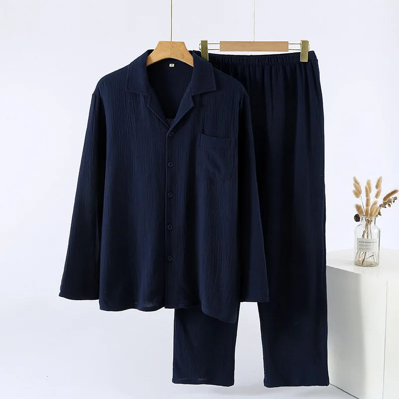 Men's Sleepwear Clothes for Spring and Autumn Cotton.