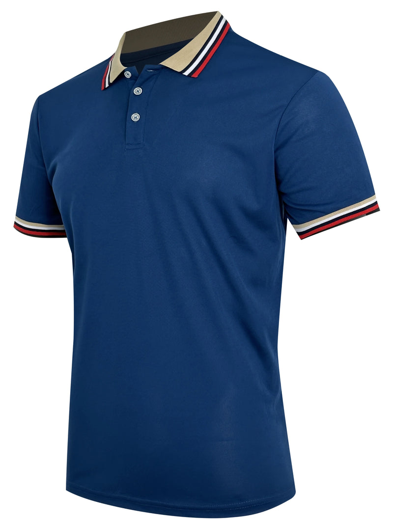 Men Summer Solid Casual Office Breathable Cotton Polo Shirt Fashion.