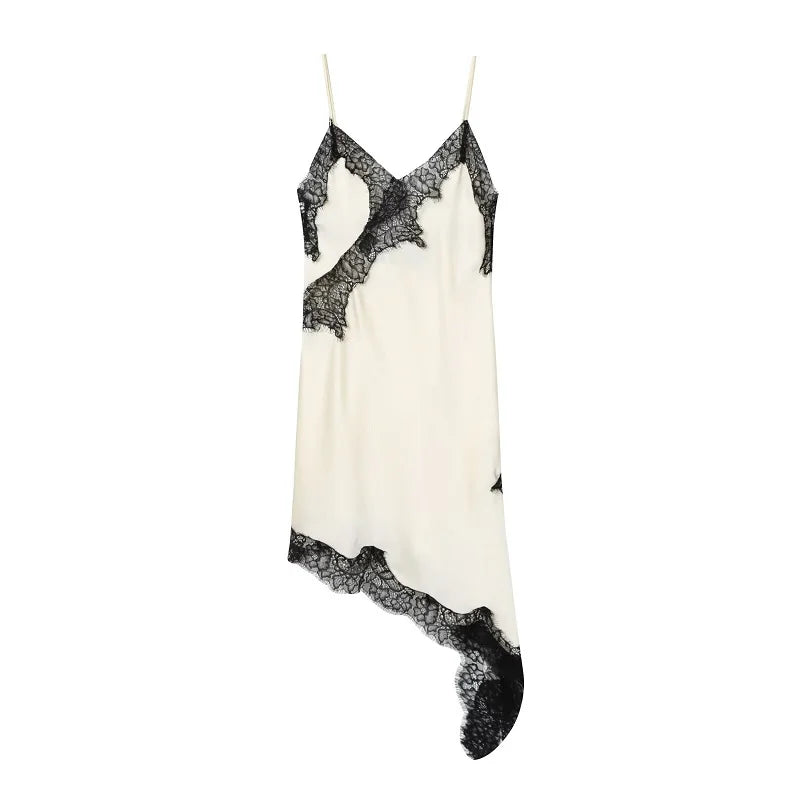 MUJER 2026 Lace Slip Dress Woman Black Backless Short Dresses.
