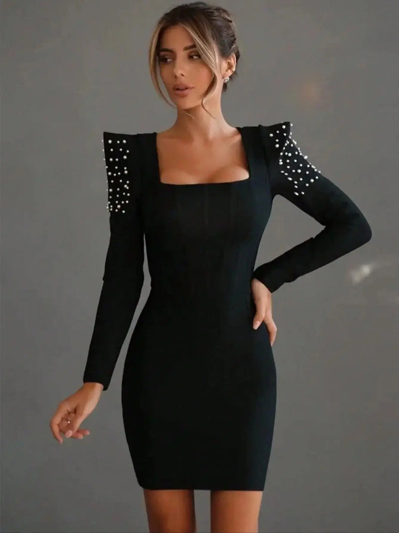 Women's Fashion Long Sleeve Bodycon Dress.