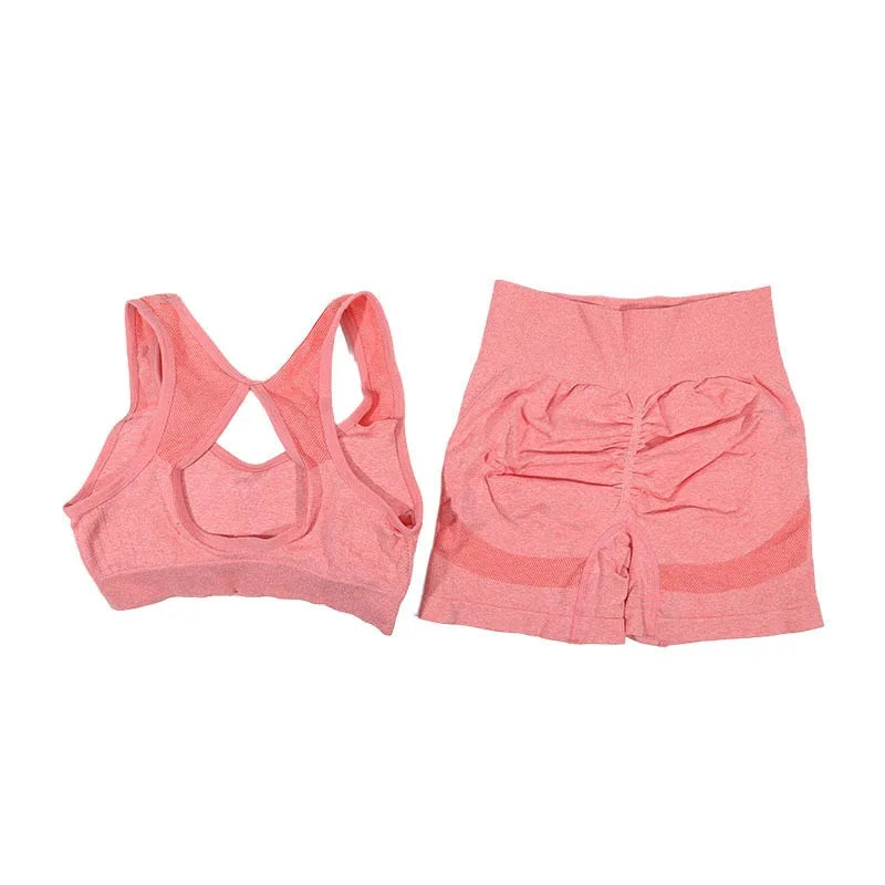 2Pcs Yoga Suit Yoga Sports Underwear Women's Fitness Suit Vest Running Sports.