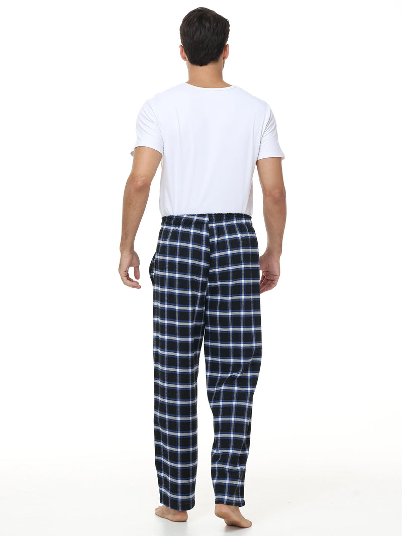3Pcs Men's Plaid Pajama Sleeping Pants.