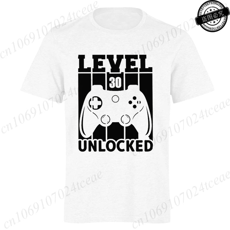 Men's Casual LEVEL 30 UNLOCKED Graphic T-Shirts.