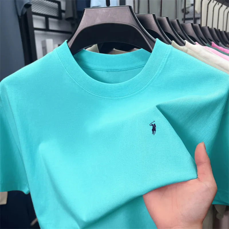 Men’s short sleeve T-shirt fashion brand Paul Pony embroidery summer.