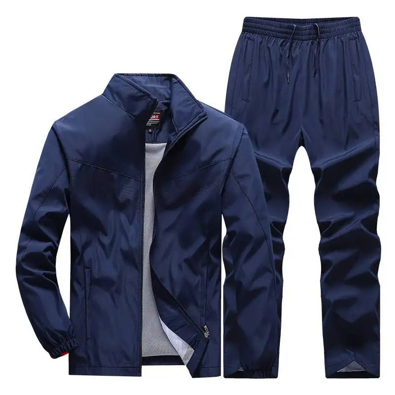 Brand Loose Men's Set Spring Sports Jacket+Pants Tracksuit Men Fashion.