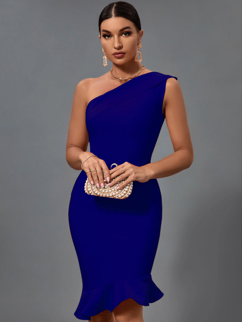 Mermaid Midi Bandage Dress Women Black Bodycon Dress Evening Party.