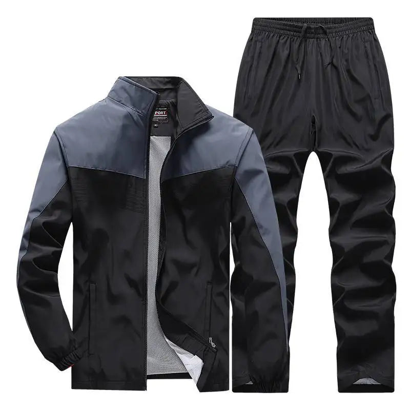 Brand Loose Men's Set Spring Sports Jacket+Pants Tracksuit Men Fashion.