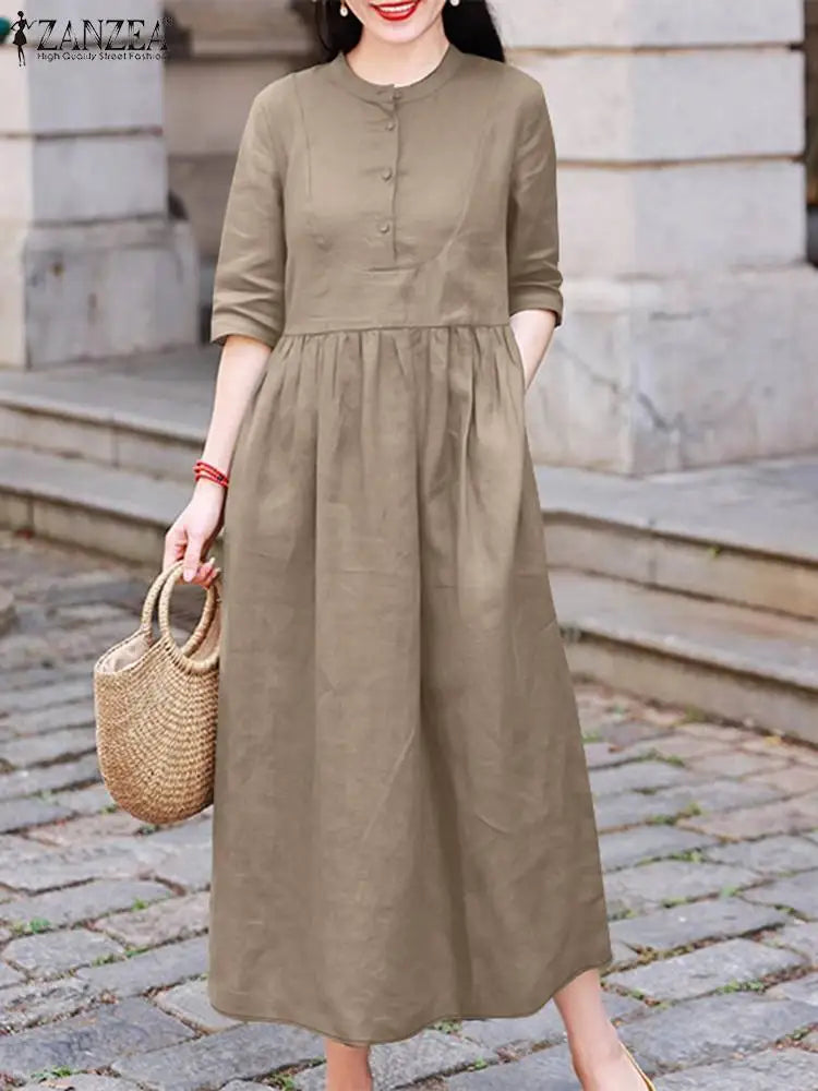 Women’s Elegant Commute Midi Dress.