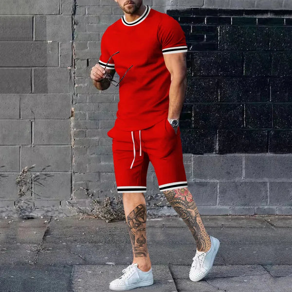 2pcs Tracksuit Men Sport Gym Set Quick Dry Training Running Set Male.