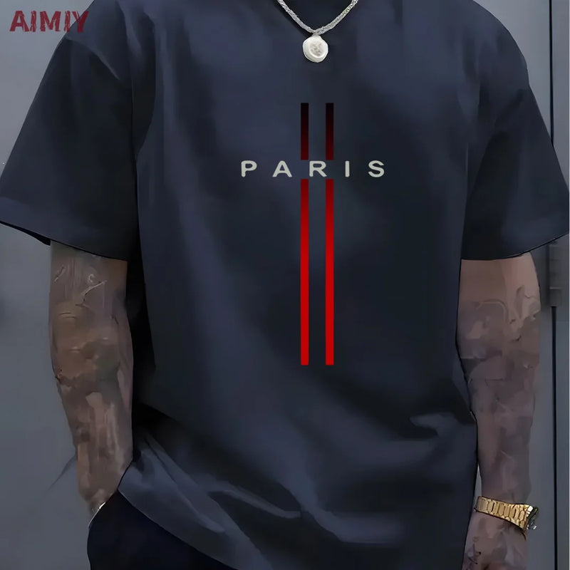 Man T-Shirt Casual Oversized Sports Loose Plus Milano Print Clothing Comfortable.