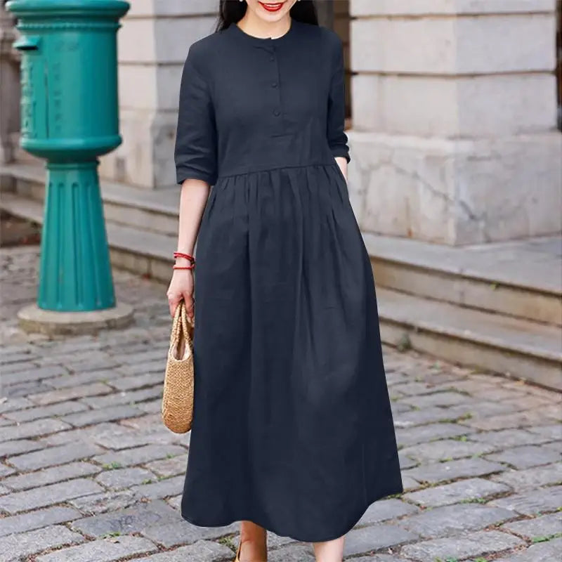 Women’s Elegant Commute Midi Dress.