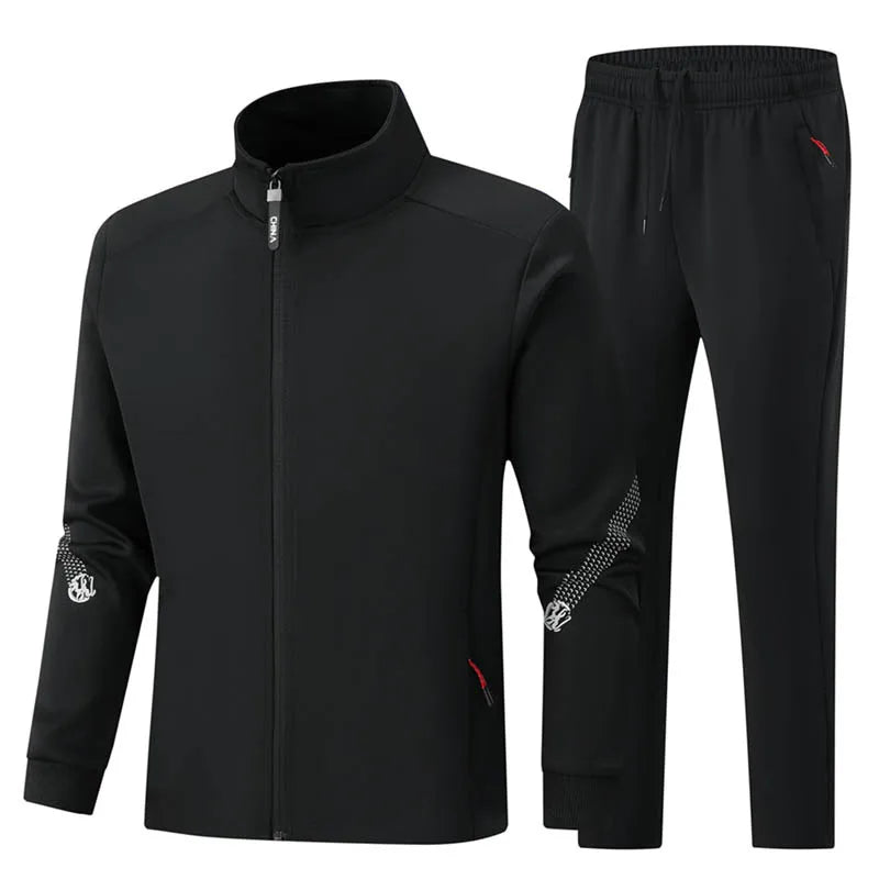 Running Sport Set Quick-Dry Loose Fit Outdoor Training Jacket Morning Runs Spring Men's Sportswear.