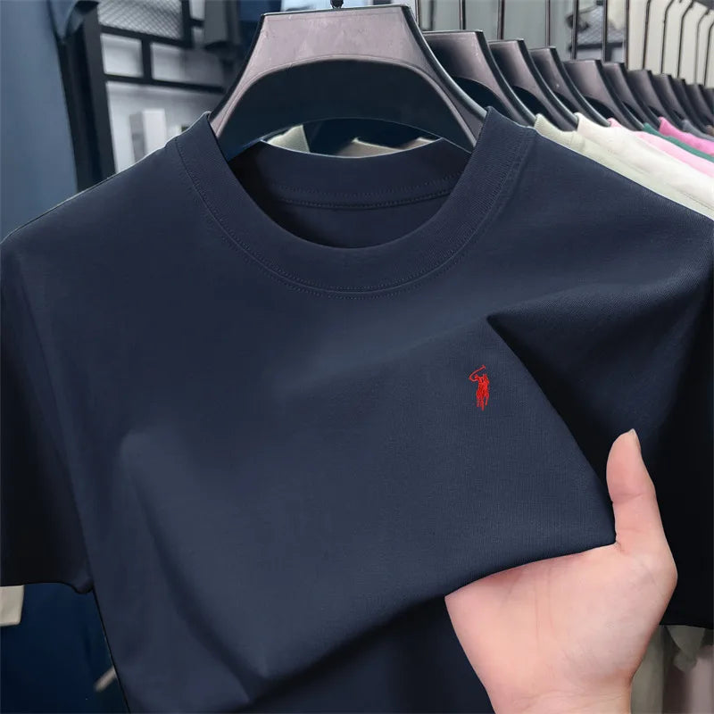 Men’s short sleeve T-shirt fashion brand Paul Pony embroidery summer.