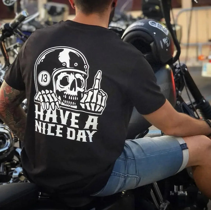 Men's Summer 3D Printing Material Graphic Short-sleeved T-Shirt.
