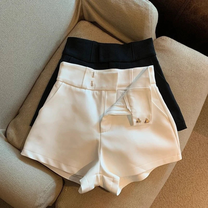 MEXZT Y2K Streetwear Black Shorts Women Elegant High Waist.