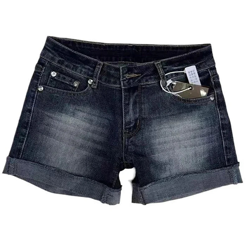 Summer Sexy Low Rise Hip Covering Hot Pants Women American Distressed.