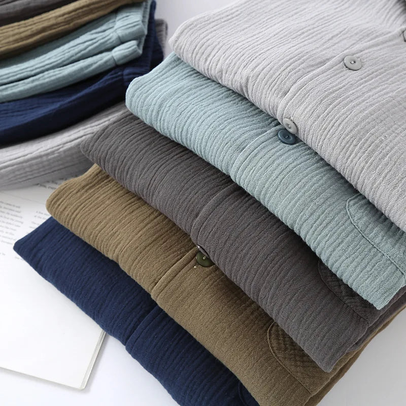 Men's Sleepwear Clothes for Spring and Autumn Cotton.