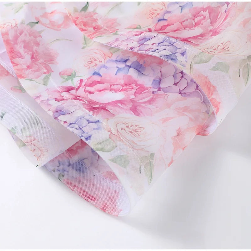 Women’s Chic Floral Printed Mini Dress Backless Sleeveless.
