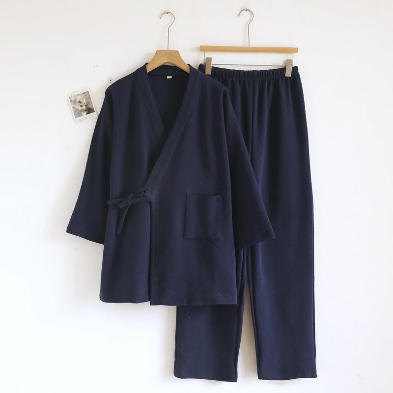 Men's Autumn Winter Pajama Sets Japanese Style.