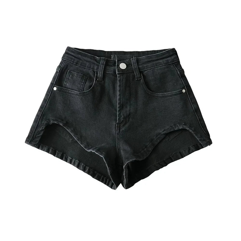 Women Short Straight Pants Denims Shorts High Waist Sexy Slim.