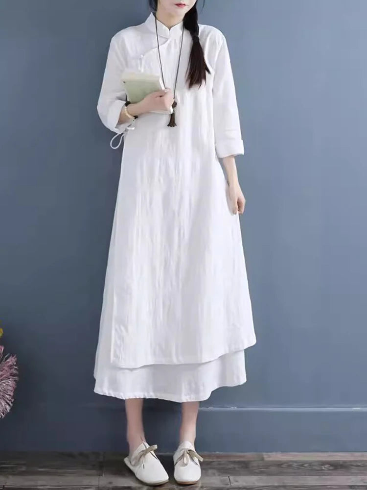 Spring Autumn New Womens Dresses Vestidos Robe Elbise Loose.