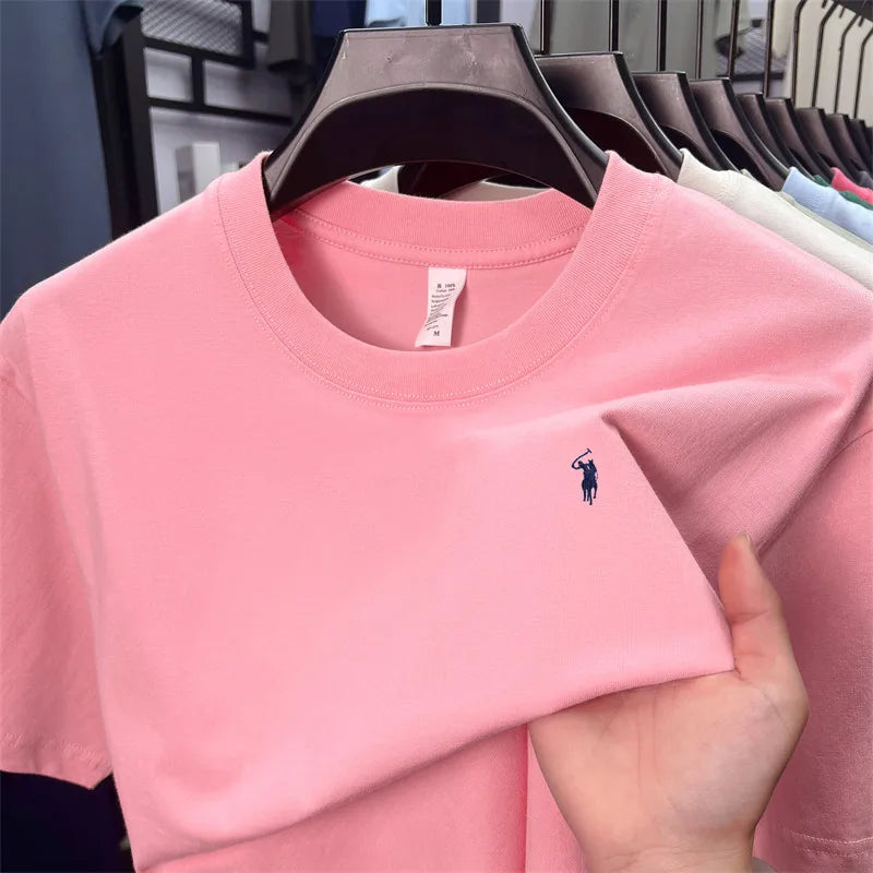 Men’s short sleeve T-shirt fashion brand Paul Pony embroidery summer.