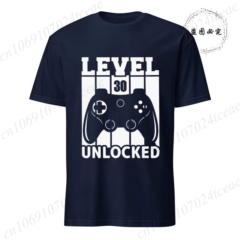 Men's Casual LEVEL 30 UNLOCKED Graphic T-Shirts.