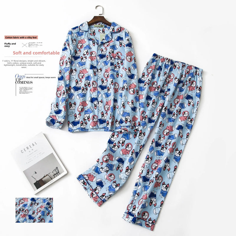 Men's Long Sleeve Plaid Velvet Set Autumn Winter Pajamas.