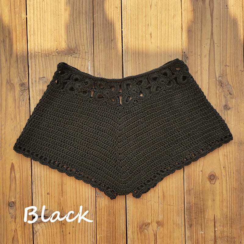 Summer Women's Crochet Cutout Swim Shorts Bathing Suit Bottoms.